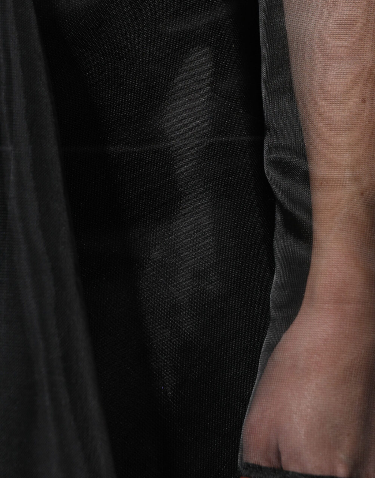 Robe Cocktail Midi A-ligne en Tulle Noir Dolce & Gabbana