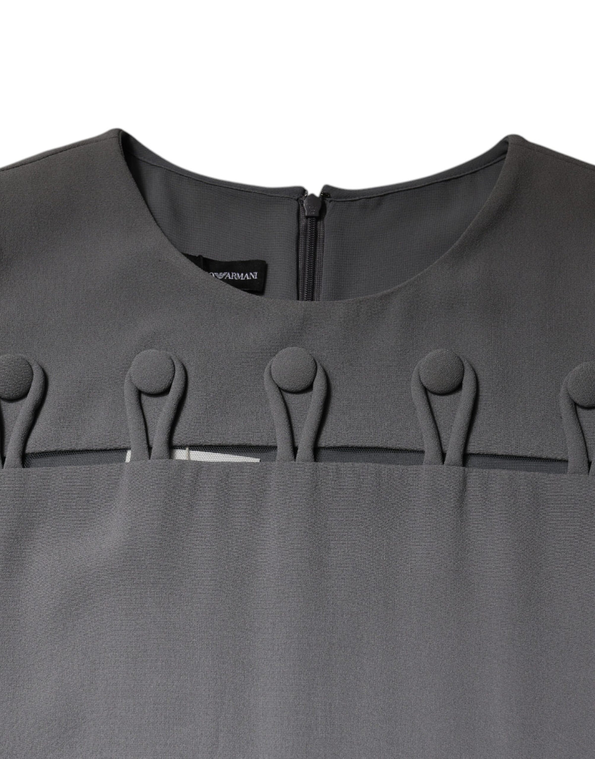 Robe Mini A-ligne Sans Manches Emporio Armani Grise