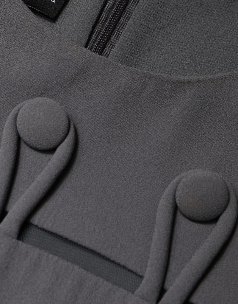 Robe Mini A-Line Sans Manches à Col Rond Emporio Armani - Gris