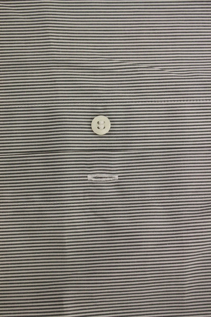 Chemise décontractée en coton rayé gris GF Ferre