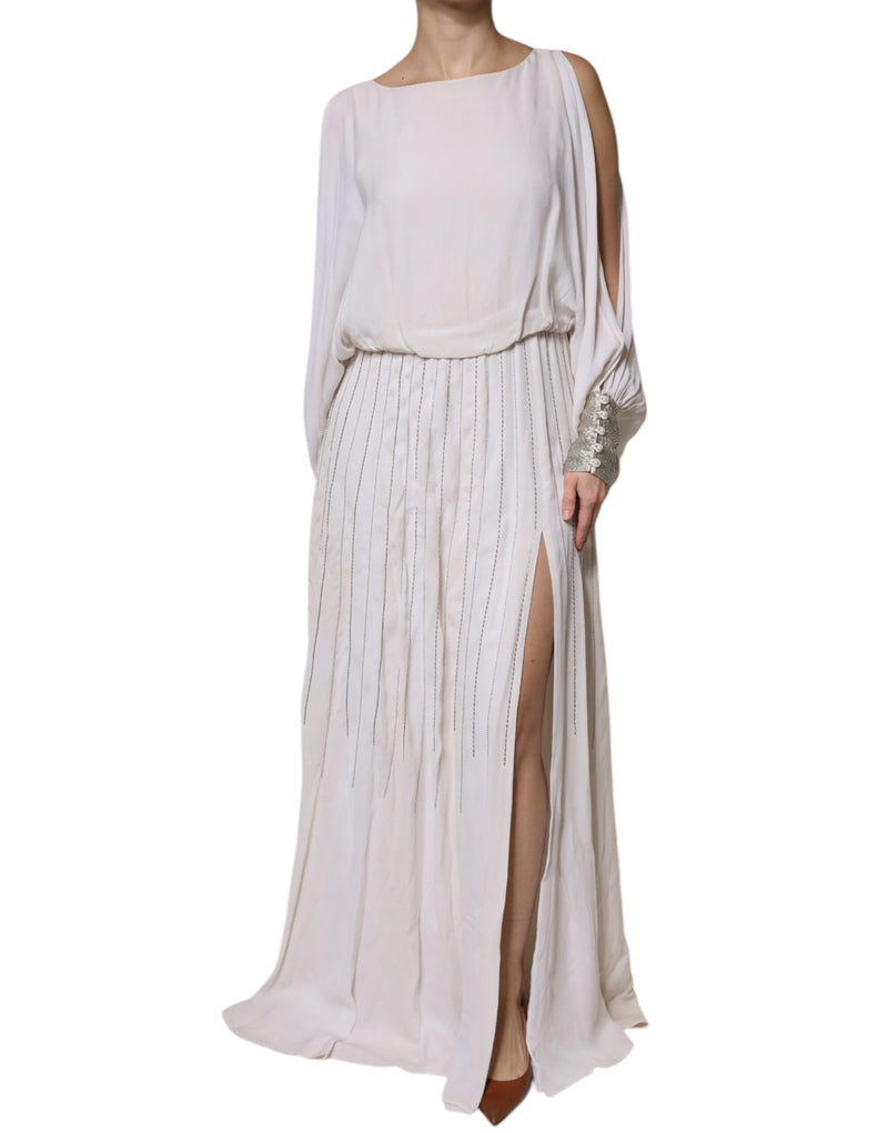 Robe Maxi Longue Christian Pellizzari Off White Embellie
