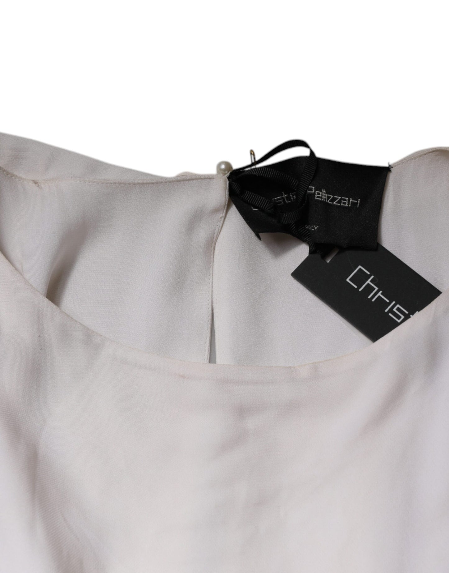 Christian Pellizzari Off White Versierde Lange Maxi Jurk