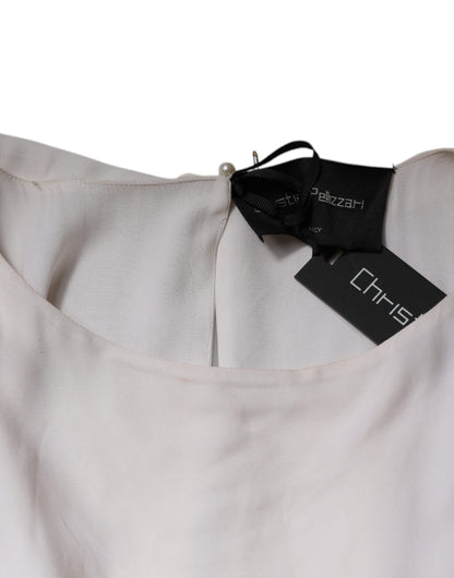 Christian Pellizzari Off White Versierde Lange Maxi Jurk