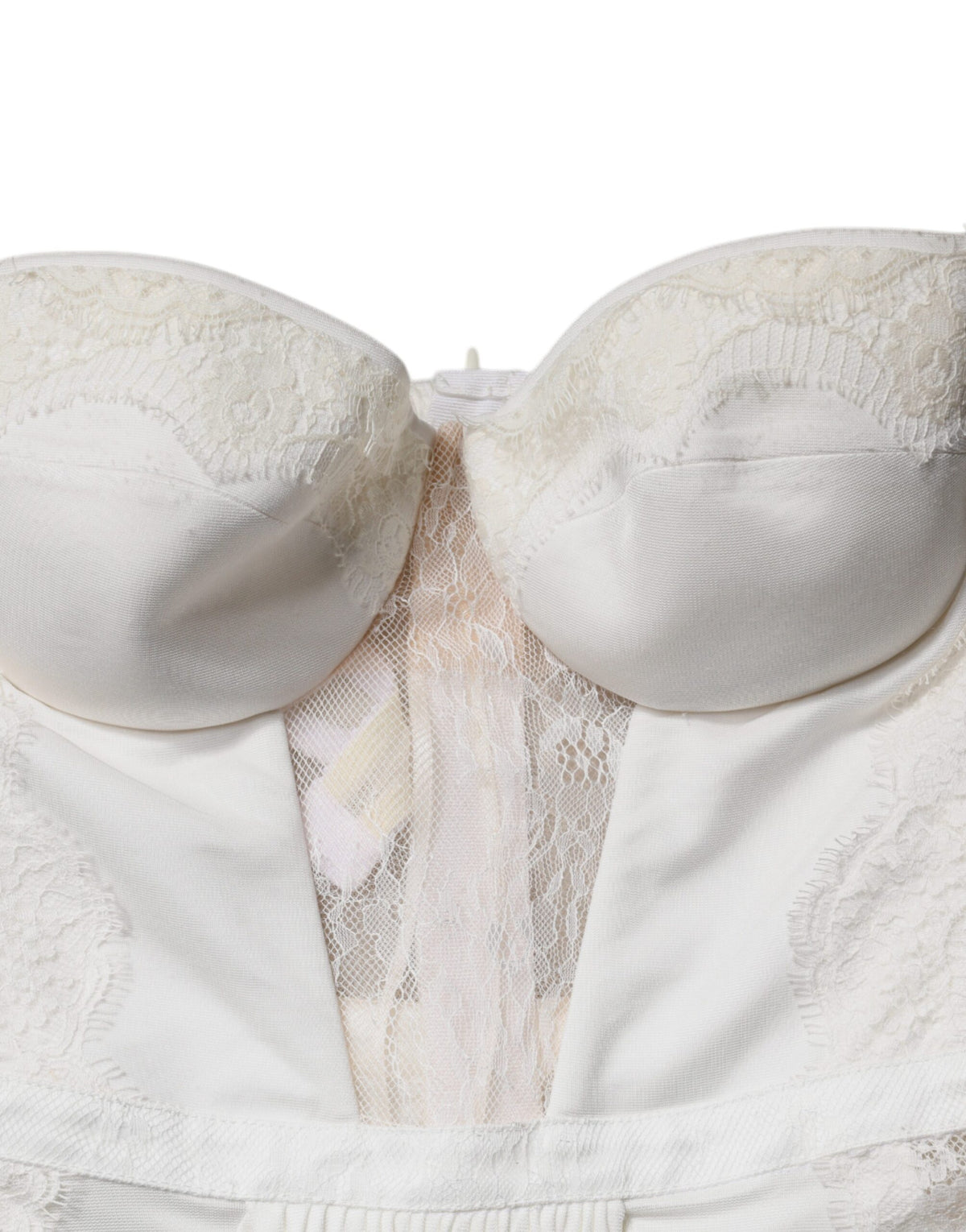 Elisabetta Franchi Robe Sirène Bustier Blanche Sans Bretelles