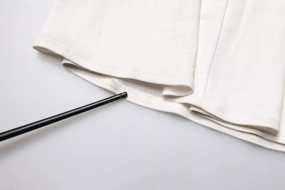 Elisabetta Franchi Robe Sirène Bustier Blanche Sans Bretelles