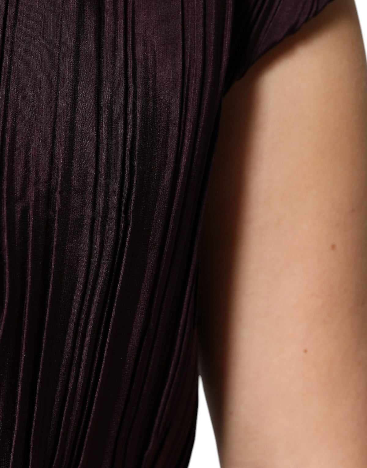 Barbara Casasola Robe Maxi Sheath en Soie Marron à Manches Courtes