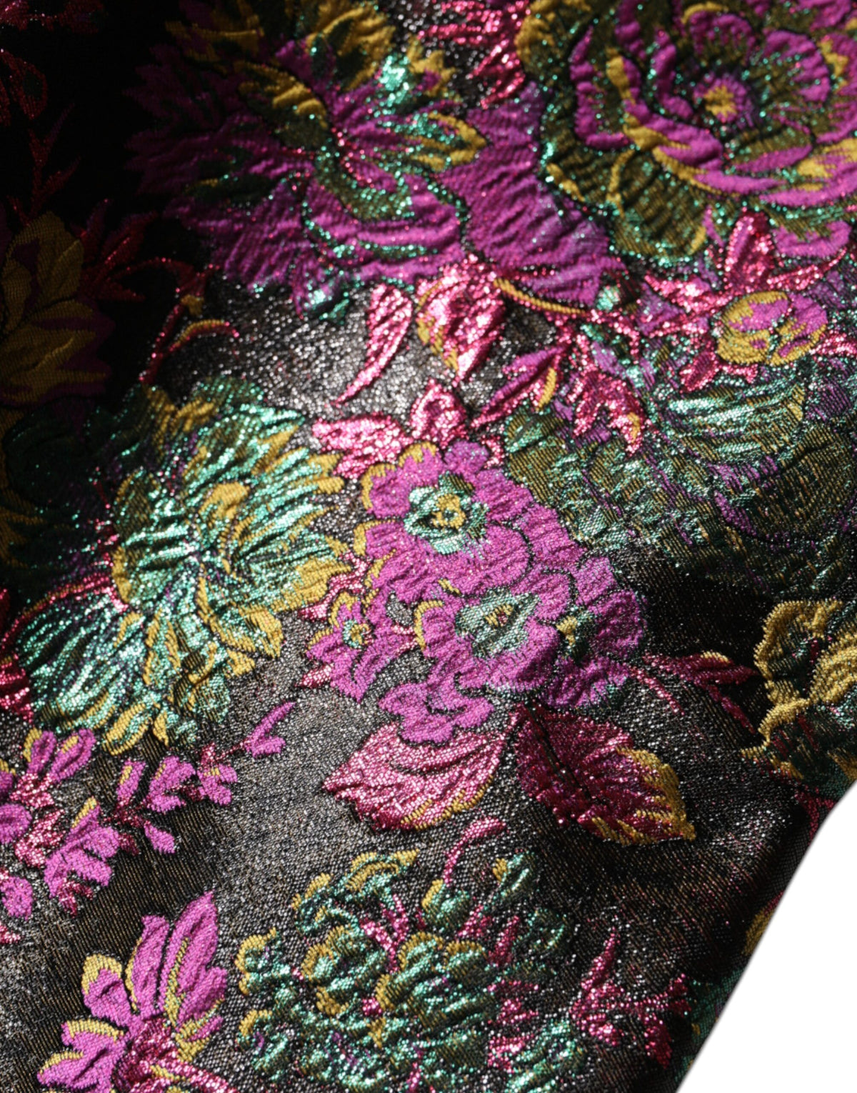 Dolce & Gabbana Veste Cropped Jacquard Floral Multicolore