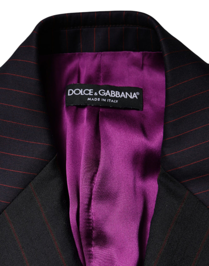 Dolce & Gabbana Multicolor Stripes Wool Cropped Blazer Jacket