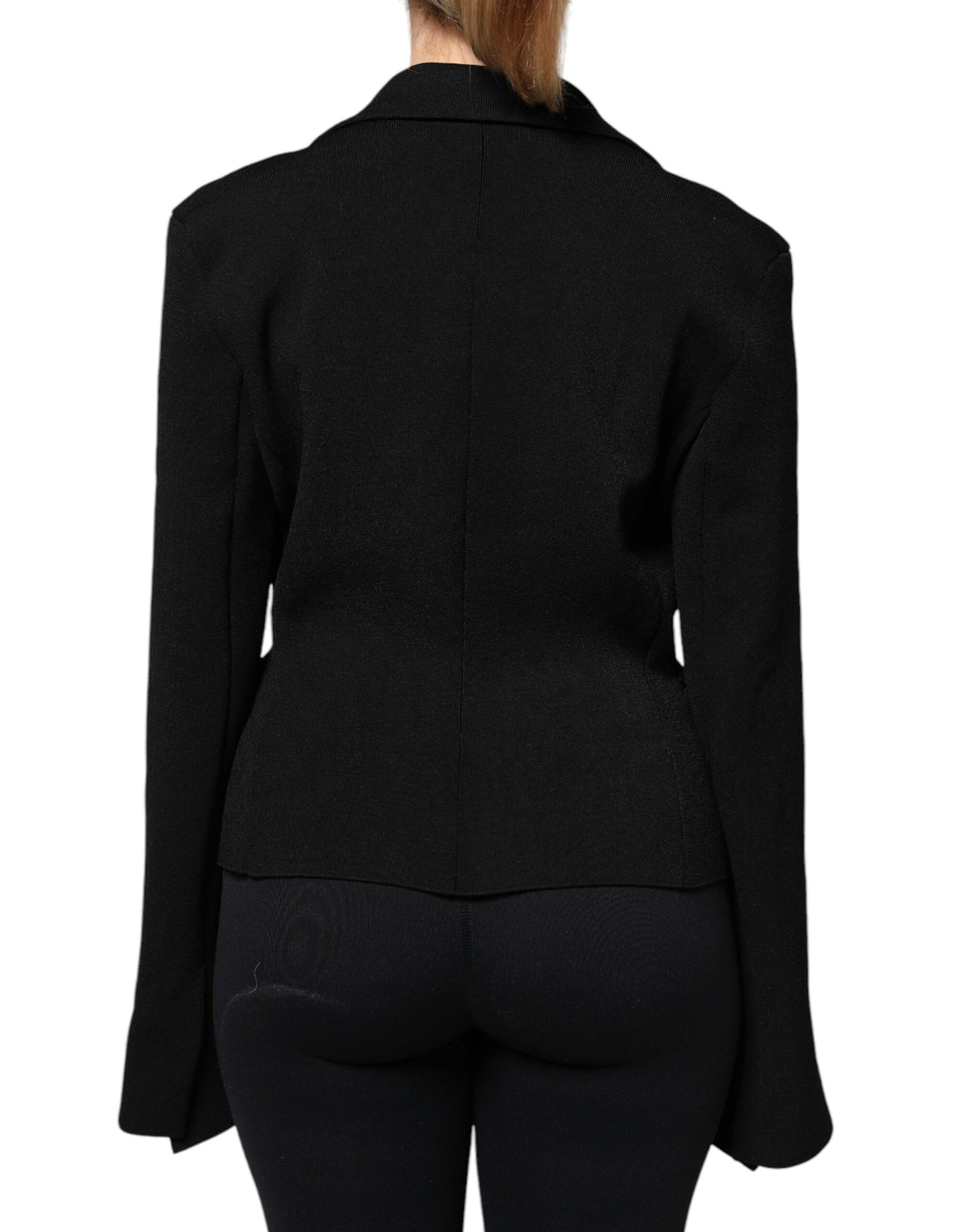 Dolce & Gabbana Blazer Viscose Noir à Boutonnage Simple