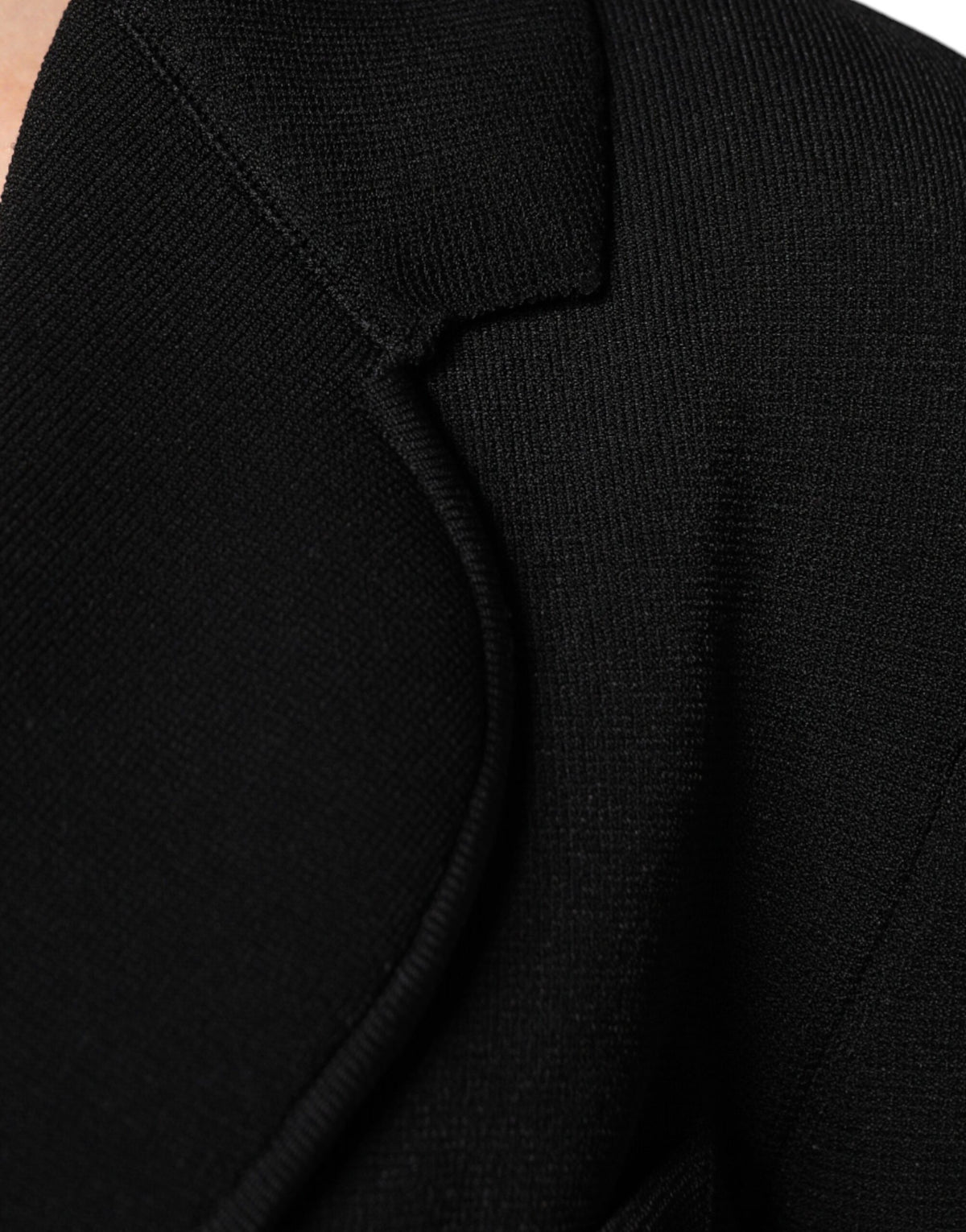 Dolce & Gabbana Blazer Viscose Noir à Boutonnage Simple