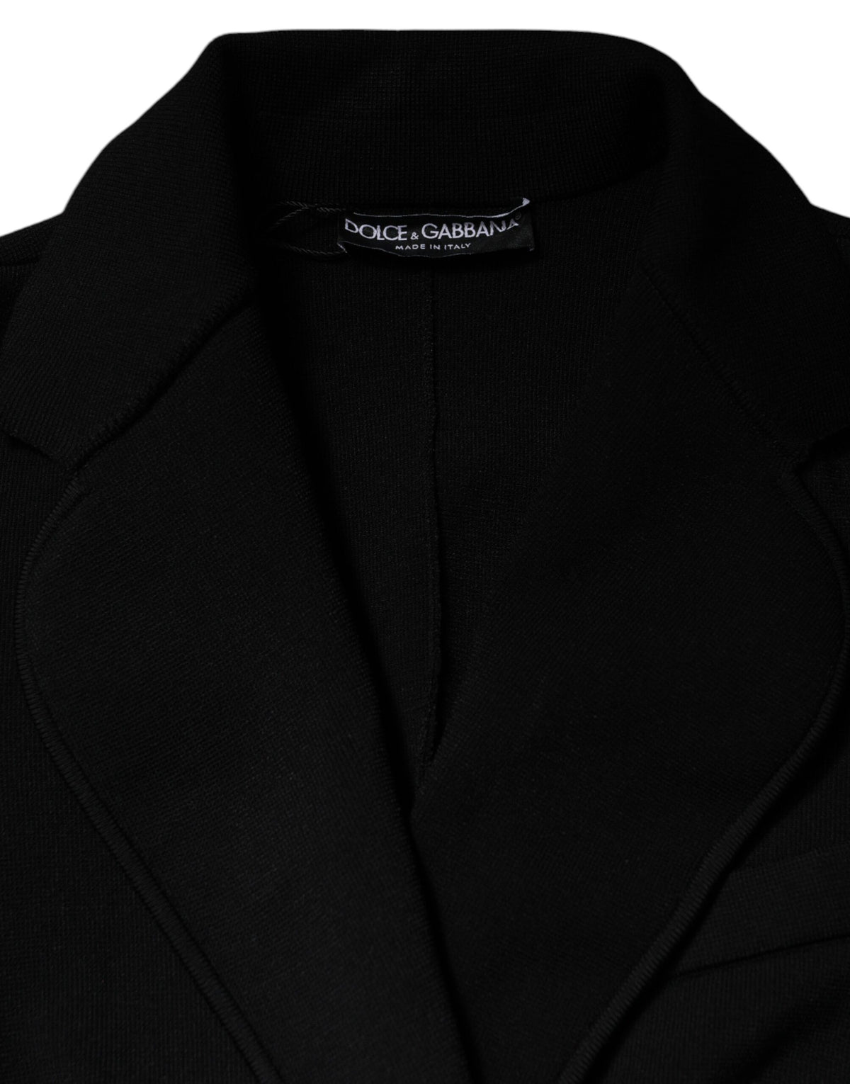 Dolce & Gabbana Blazer Viscose Noir à Boutonnage Simple