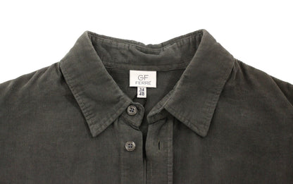 Chemise décontractée en coton à boutons verts de GF Ferre