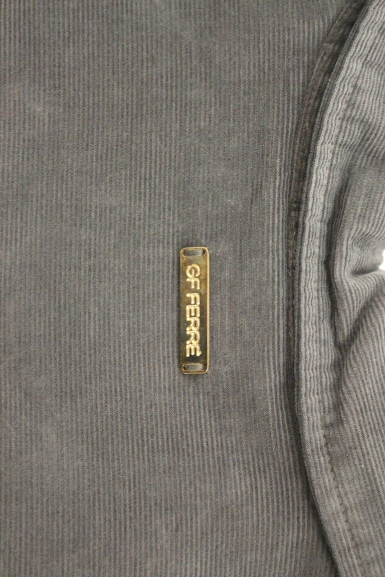 Chemise décontractée en coton à boutons verts de GF Ferre