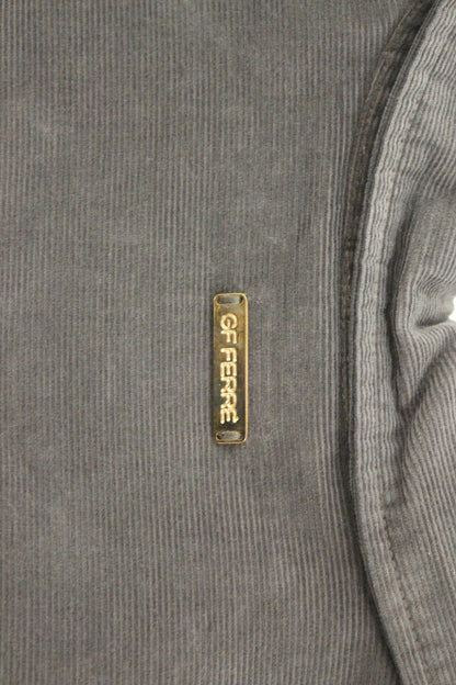 Chemise décontractée en coton à boutons verts de GF Ferre