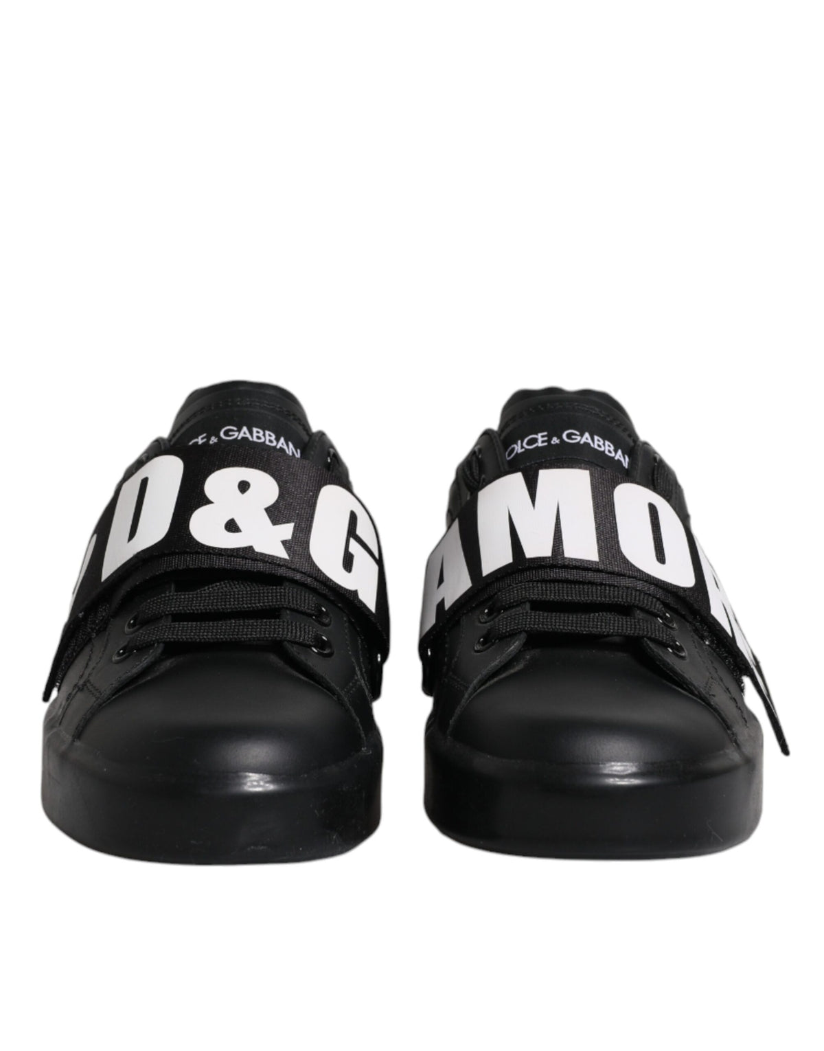 Dolce & Gabbana Black D&G AMORE Low Top Sneakers