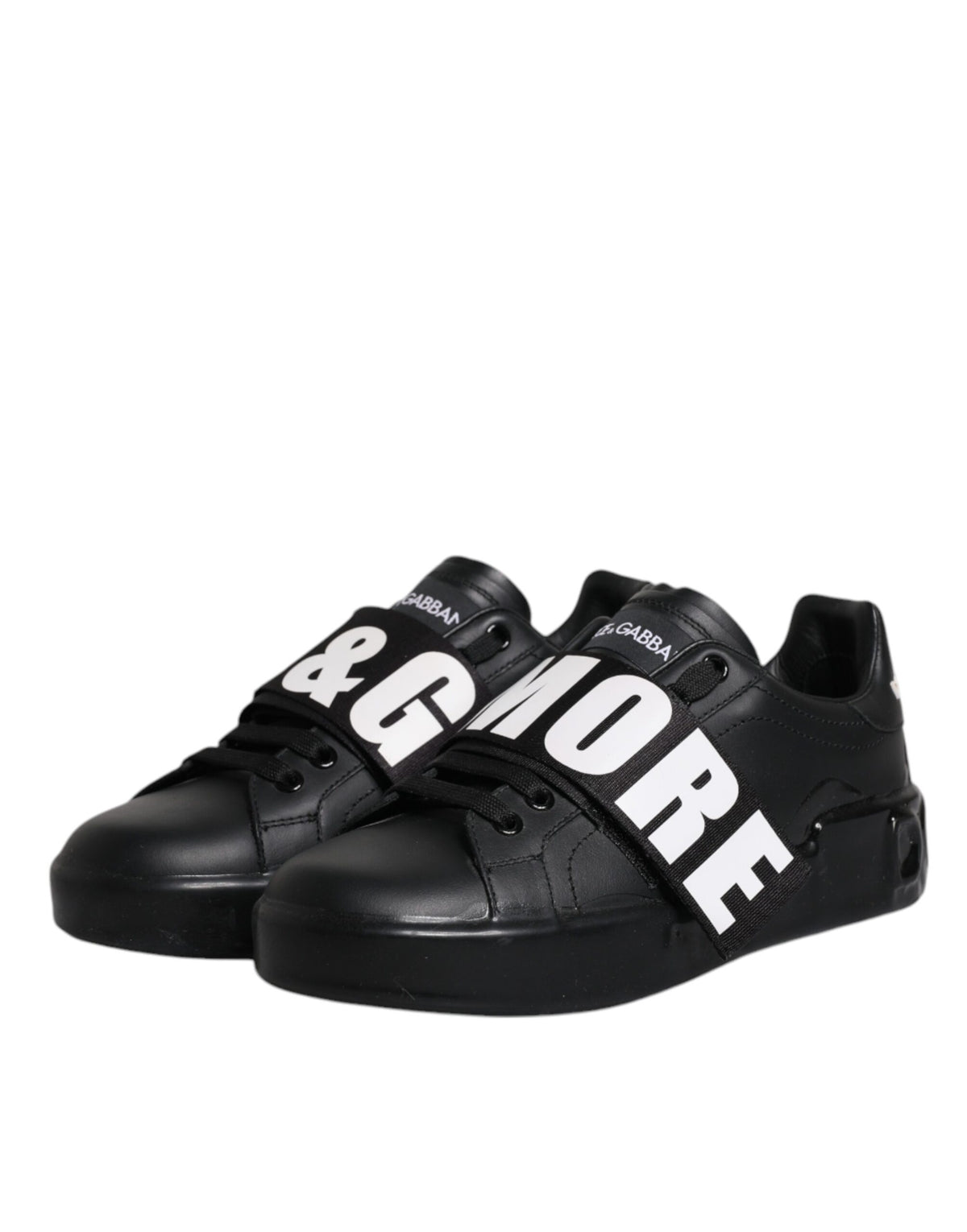 Dolce & Gabbana Black D&G AMORE Low Top Sneakers