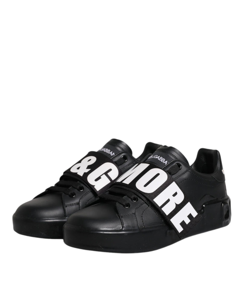 Dolce & Gabbana Black D&G AMORE Low Top Sneakers