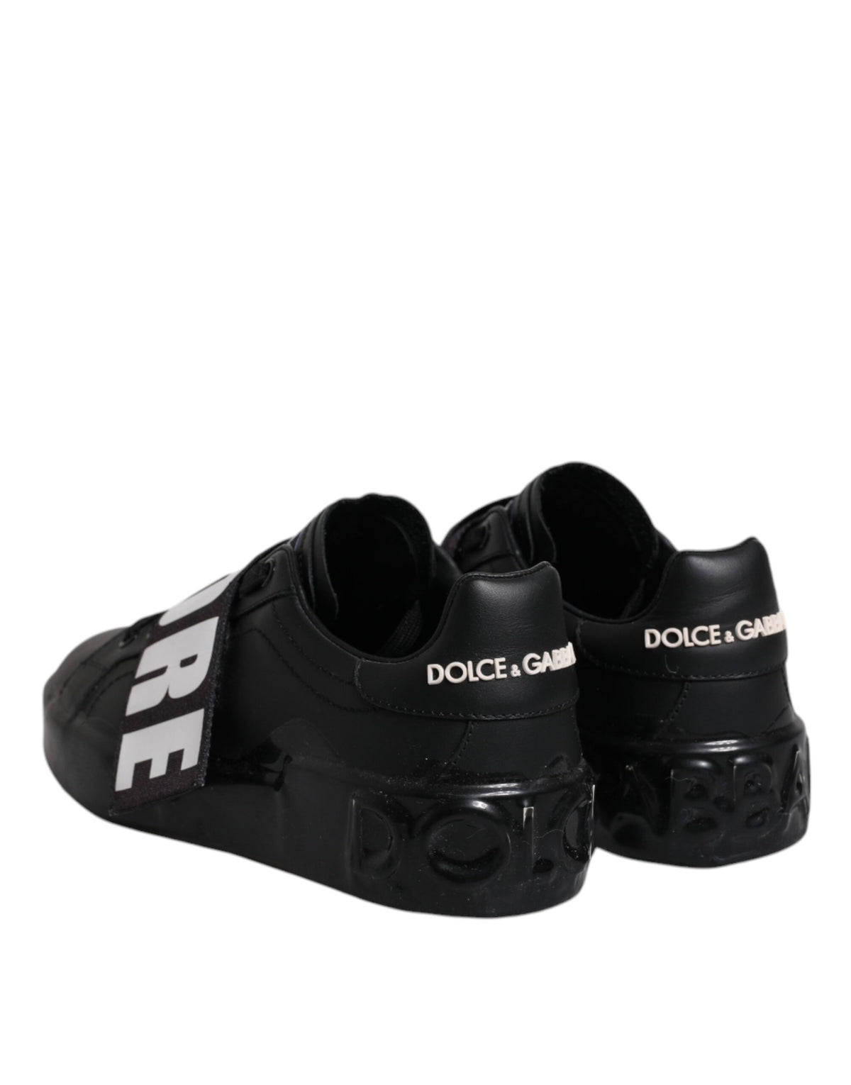 Dolce & Gabbana Black D&G AMORE Low Top Sneakers