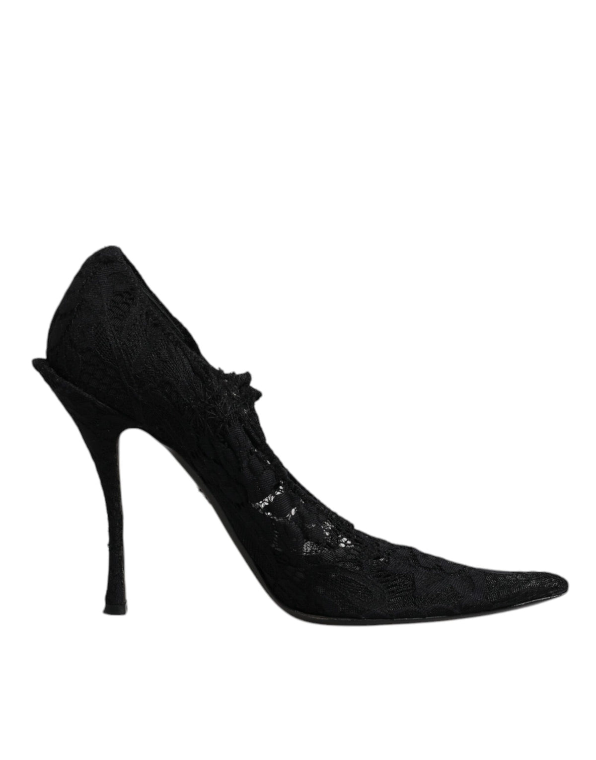 Dolce & Gabbana Black Lace Crystals Mary Jane Pumps