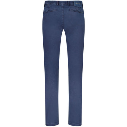 Tramarossa Blue Cotton Men Chino Trouser