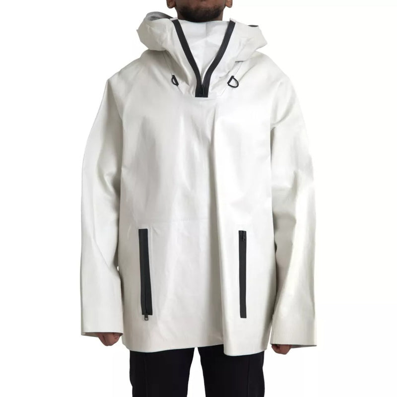 Blouson imperméable en cuir blanc pour homme de Bottega Veneta