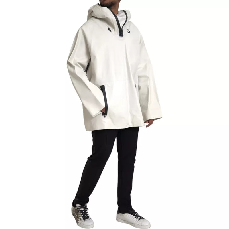 Blouson imperméable en cuir blanc pour homme de Bottega Veneta