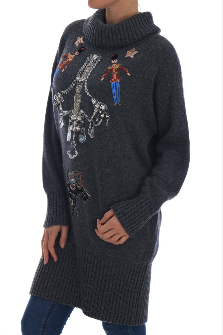 Pull en cachemire gris cristal Dolce &amp; Gabbana Fairy Tale