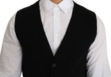 Robe Dolce &amp; Gabbana en coton noir, gilet tissé