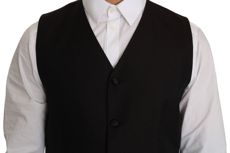Gilet en soie noire Dolce &amp; Gabbana