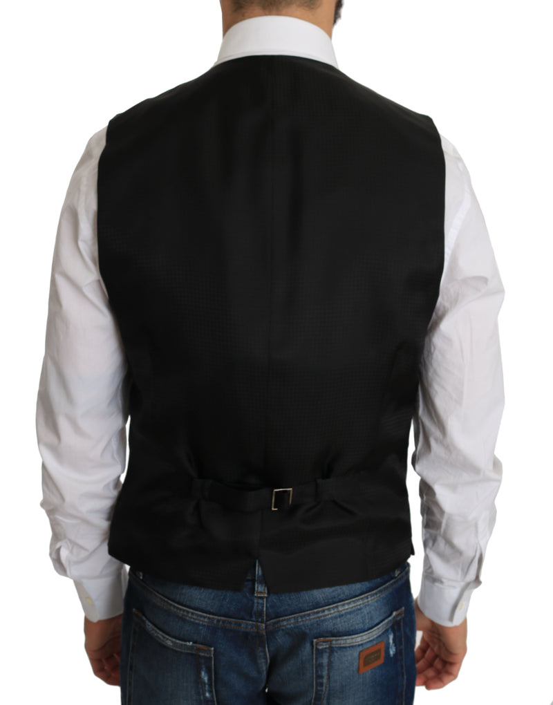 Gilet en soie noire Dolce &amp; Gabbana