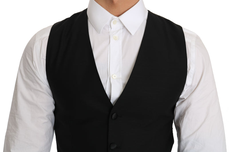 Gilet en laine noire Dolce &amp; Gabbana