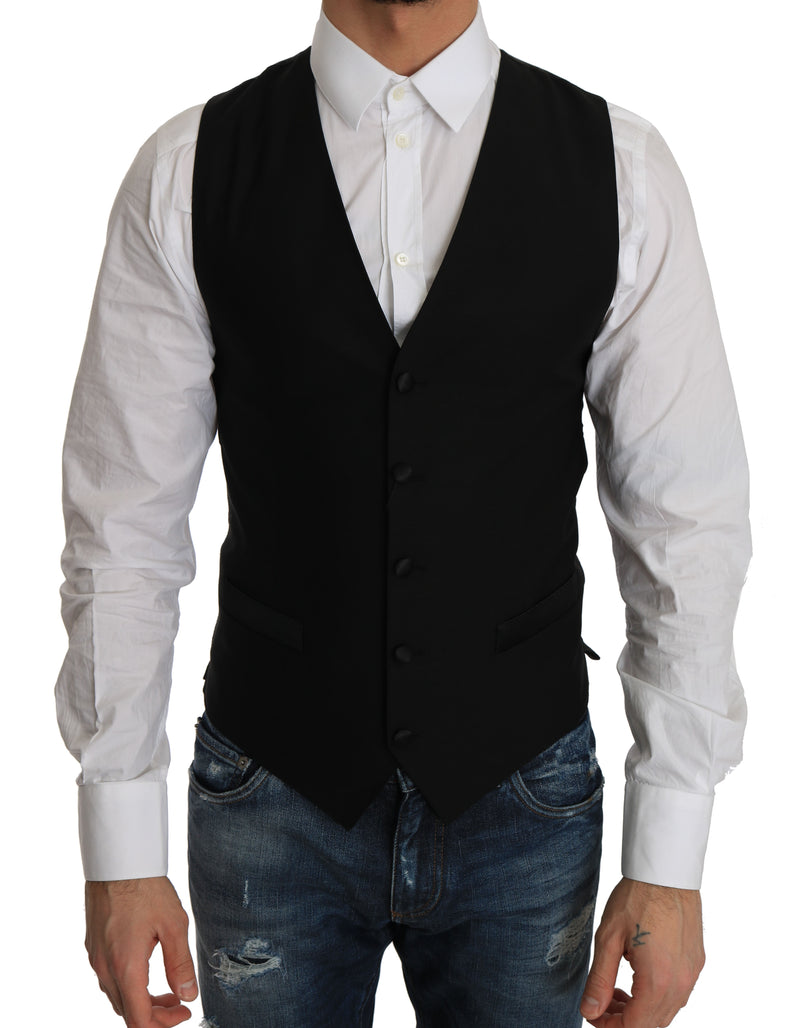 Gilet en laine noire Dolce &amp; Gabbana