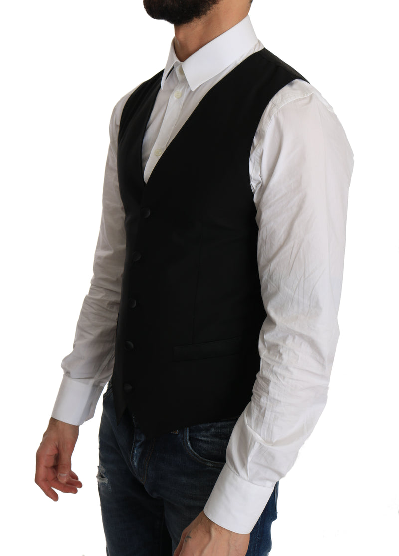 Gilet en laine noire Dolce &amp; Gabbana