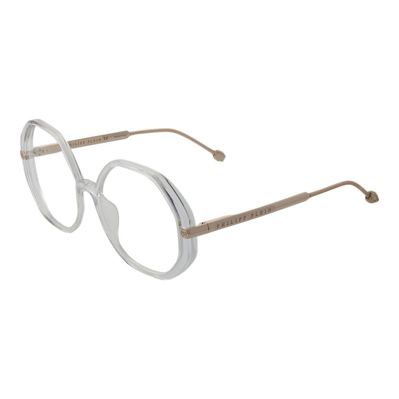 Philipp Plein Transparent Women Glasses Frame - Chic Round Style