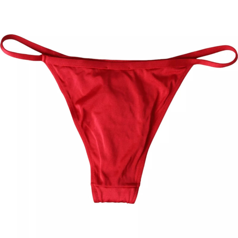 Dolce & Gabbana Red Nylon Stretch Bikini Bottom Swimwear