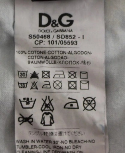 Dolce & Gabbana Blue D&G Cotton Washed Jeans Denim Shorts