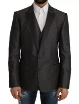 Dolce &amp; Gabbana, gilet-blazer MARTINI gris, 2 pièces