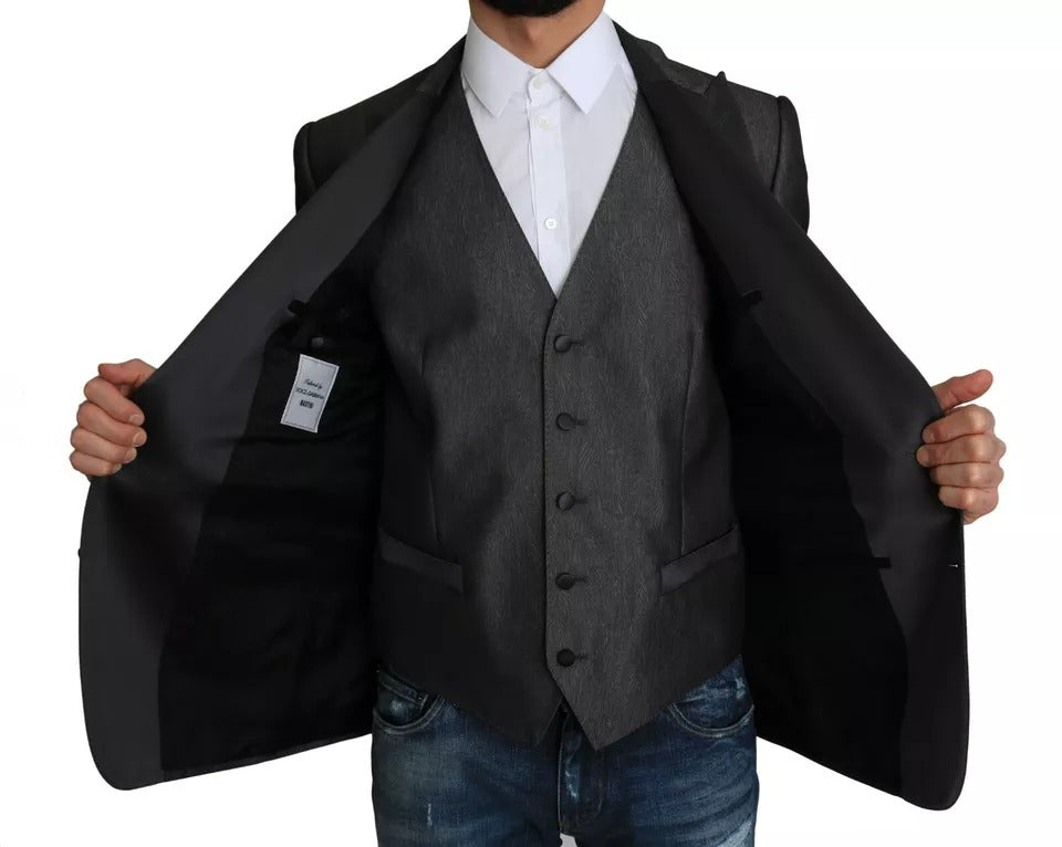 Dolce &amp; Gabbana, gilet-blazer MARTINI gris, 2 pièces