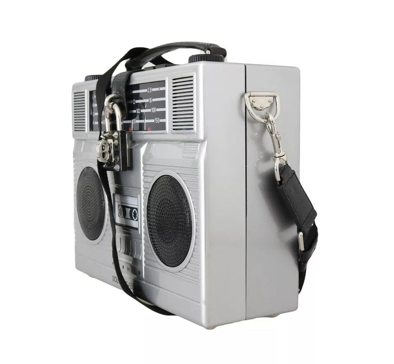 Sac Boombox en Bois Argenté Édition Limitée Dolce & Gabbana
