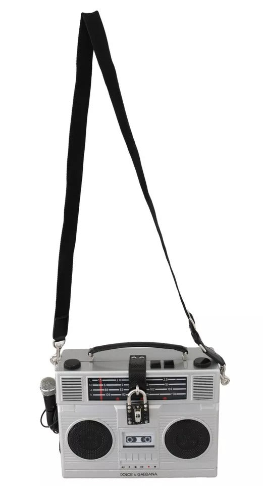 Sac Boombox en Bois Argenté Édition Limitée Dolce & Gabbana
