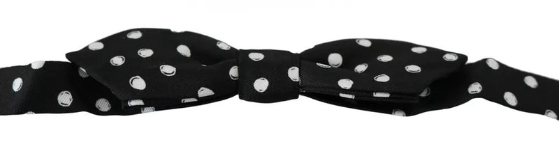Nœud papillon ajustable à pois noirs Dolce &amp; Gabbana