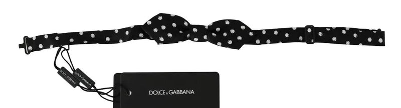 Nœud papillon ajustable à pois noirs Dolce &amp; Gabbana