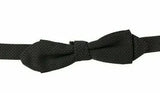 Nœud papillon ajustable en soie à motifs gris Dolce &amp; Gabbana