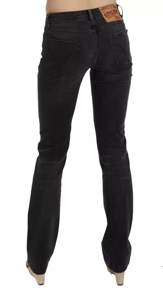 Dolce & Gabbana Jeans Slim Fit Noirs en Coton D&G