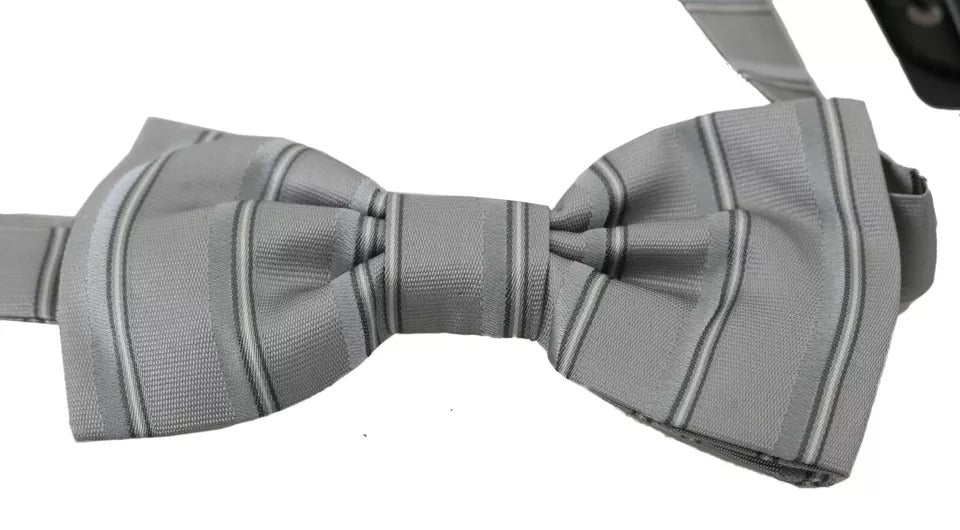 Nœud papillon ajustable Dolce &amp; Gabbana avec doublure gris clair