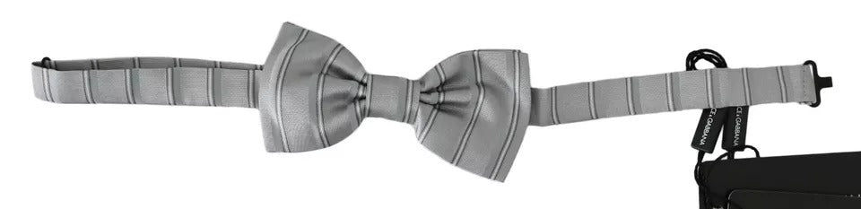 Nœud papillon ajustable Dolce &amp; Gabbana avec doublure gris clair