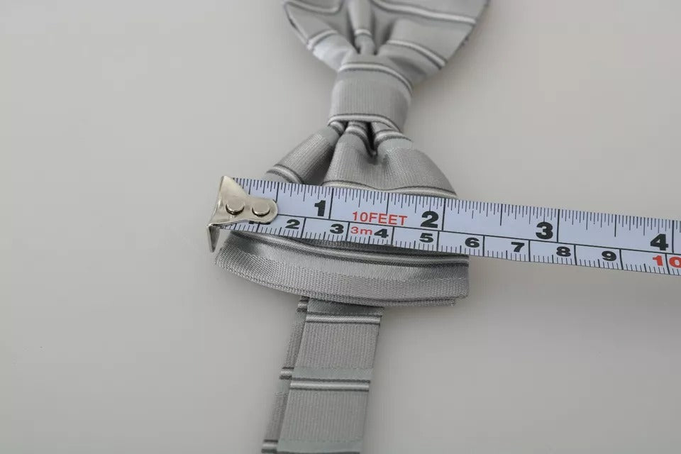 Nœud papillon ajustable Dolce &amp; Gabbana avec doublure gris clair