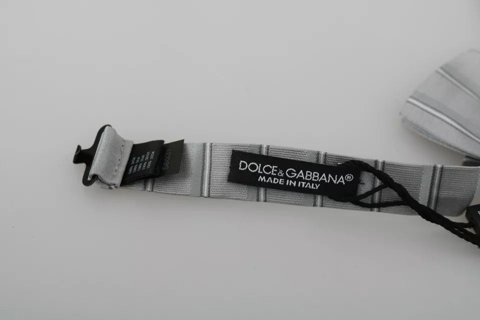 Nœud papillon ajustable Dolce &amp; Gabbana avec doublure gris clair