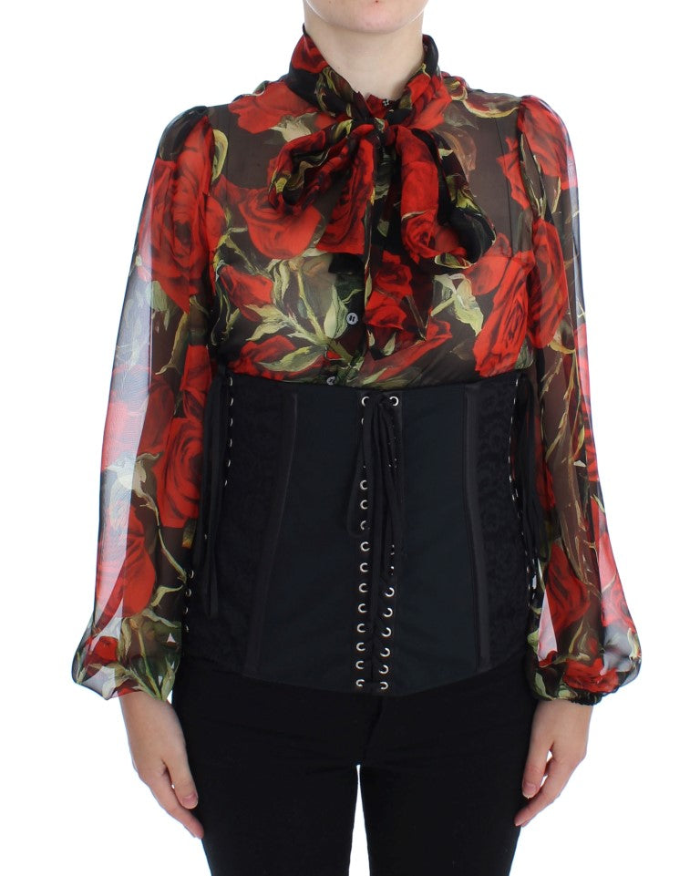 Ceinture-corset à taille haute en stretch noir de Dolce &amp; Gabbana