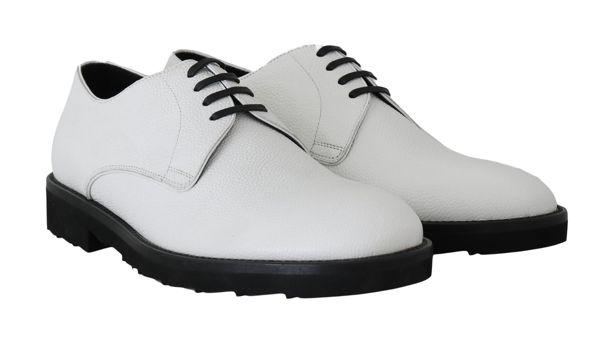 Chaussures habillées Derby en cuir blanc Dolce &amp; Gabbana